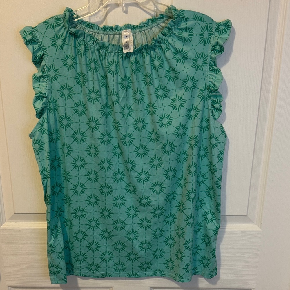 Acting Pro Teal Starburst Blouse